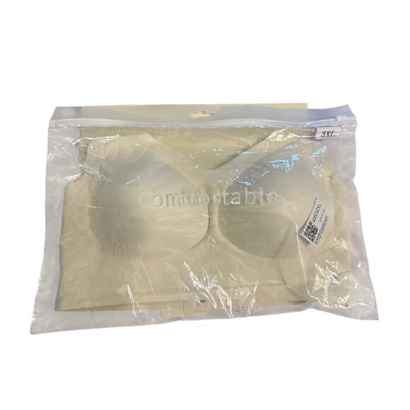 NEW 3XL Lush Fitting LushFitting Pure Beige Bra Comfort Smoothing Full Coverage - Picture 1 of 3